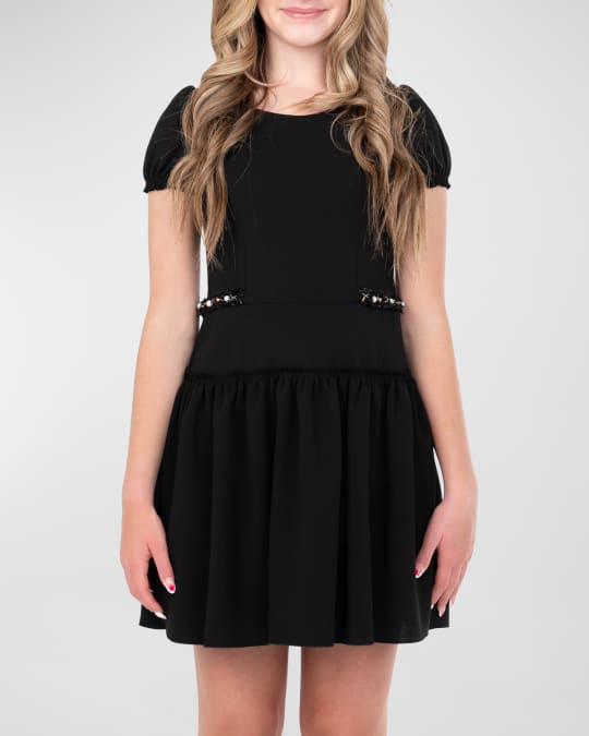 Girl's Blake Embellished Trim Dress, Size 7-16