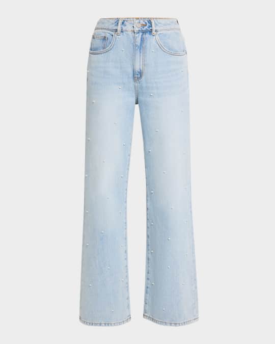 PURPLE BRAND/Carpenter Wide Pearl ワイドレッグ ジーンズ PURPLE Pearl Wide-Leg Jeans | Neiman Marcus