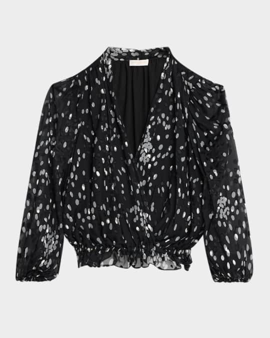 Levi Dot Semi-Sheer Blouse