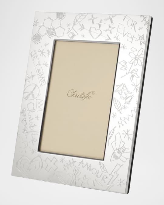 Graffiti Silver-Plated Picture Frame, 4" x 6"