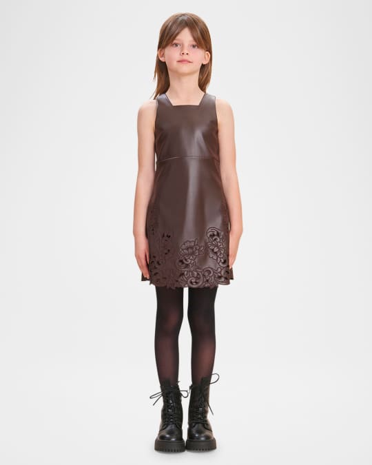 Cult Gaia Girl's Minji Faux Leather Embroidered Dress, Size 4-12 | Neiman  Marcus