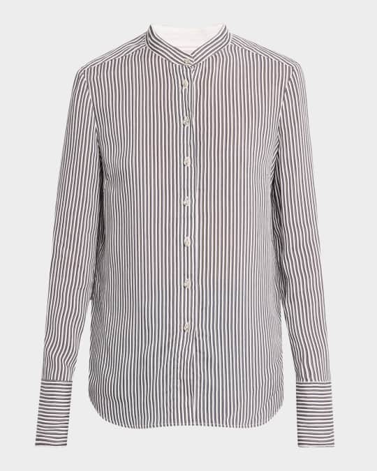 Striped Lightweight Button-Down Shirt