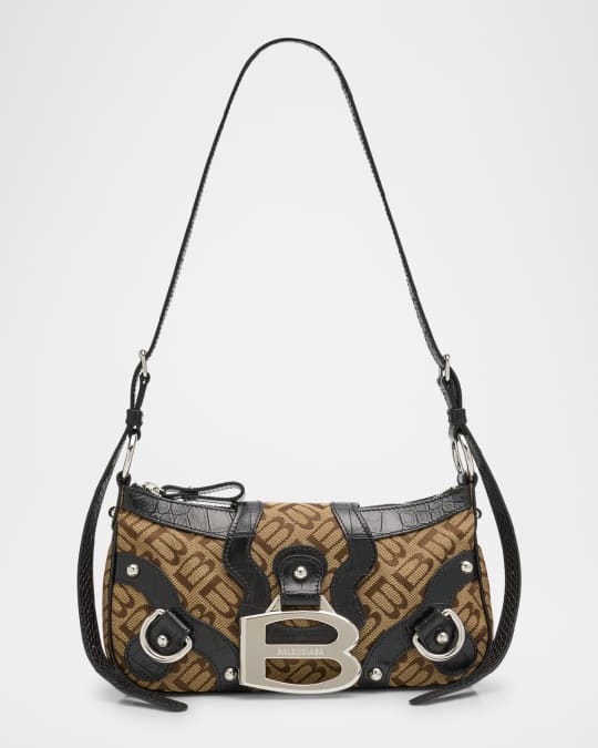Balenciaga Essex Small Monogram Shoulder Bag | Neiman Marcus