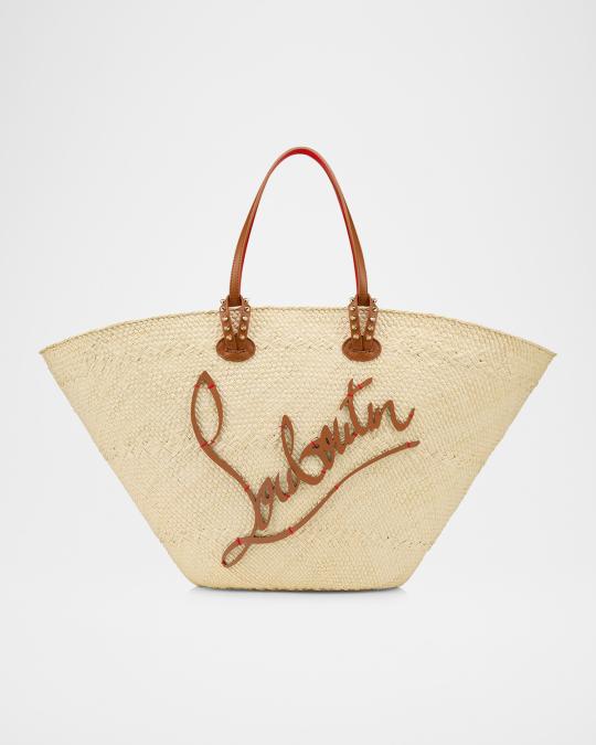Christian Louboutin Cabata Large Basket Tote Bag in Raffia and