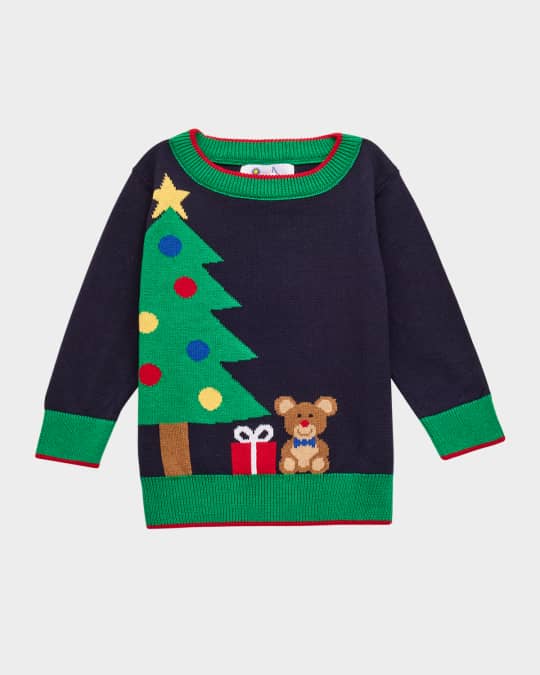 Boy's Sweater W/ Christmas Tree Intarsia, Size 4T-3