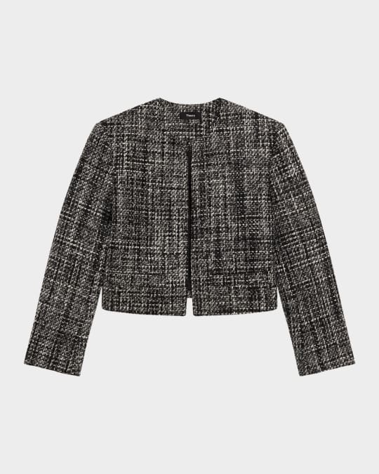 Tailored Melange Tweed Jacket 