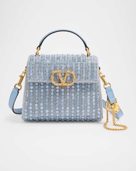 美品【Valentino】クリスタル ビジュー ミニバッグ 2way Valentino Garavani VSLING Mini Crystal Top-Handle Bag