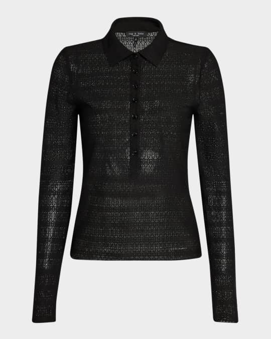 Julia Long-Sleeve Polo Top