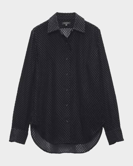 Lila Long-Sleeve Burnout Shirt