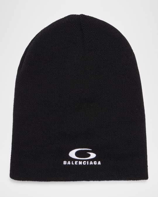 Balenciaga Men's Embroidered Sports Icon Beanie | Neiman Marcus