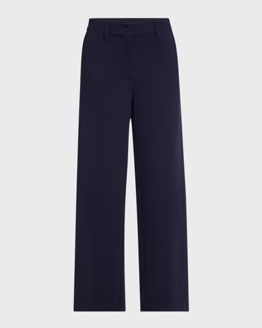 Straight-Leg Flex Ponte Trousers