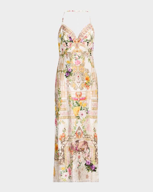 Egyptian Rose Chain Detail Slip Dress
