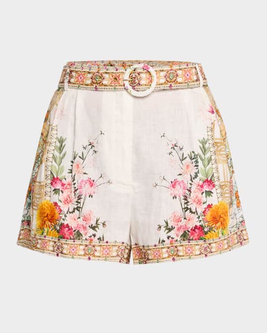 Egyptian Rose Tuck-Front Shorts