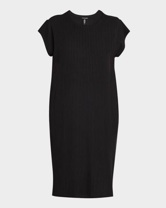 Ribbed Scoop-Neck T-Shirt Dress