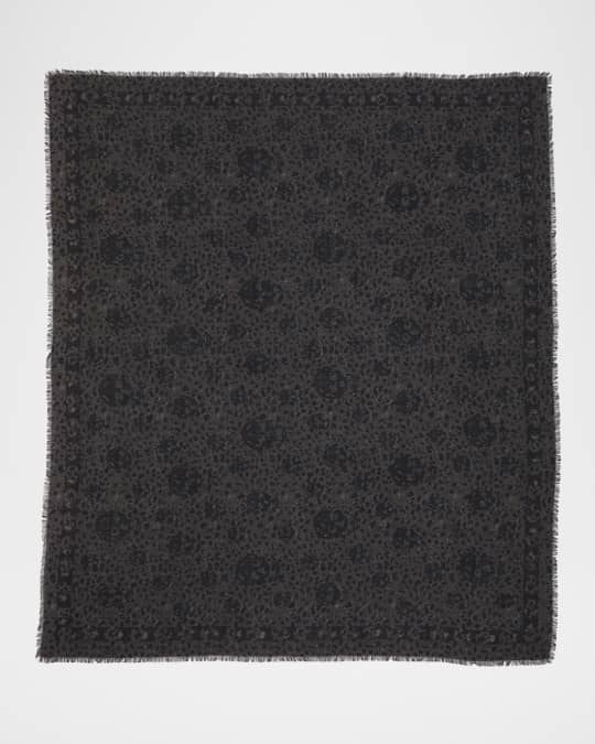Leopard Skull Wool Scarf
