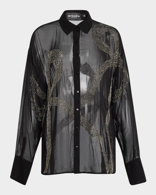 Cherish Sheer Embellished Shirt