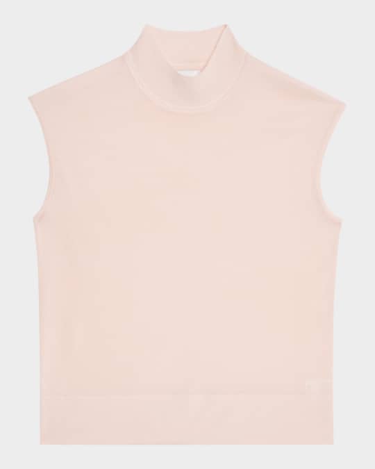 Mock-Neck Fine Gauge Merino Knit Sweater