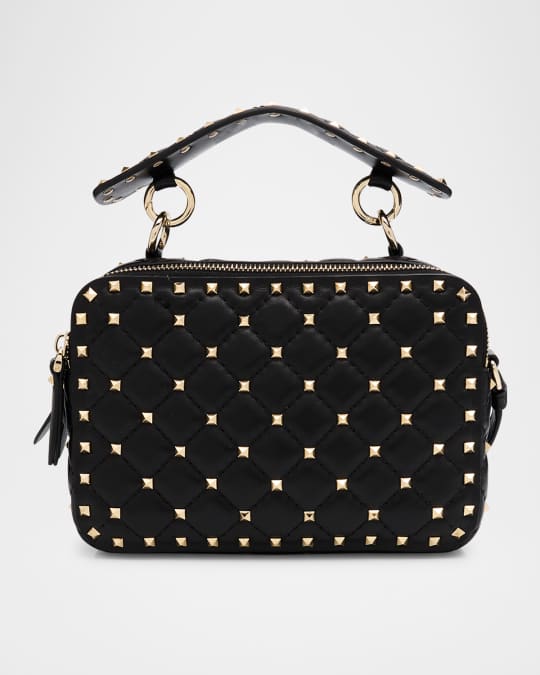 Valentino Garavani Rockstud Double Zip Leather Crossbody Bag