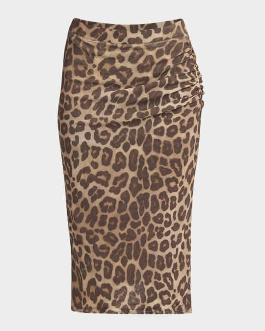 スカート Stella Mccartney Gonna Midi Leopardata Con Nodo Stella McCartney Gonna Midi Leopardata Con Nodo in Grey