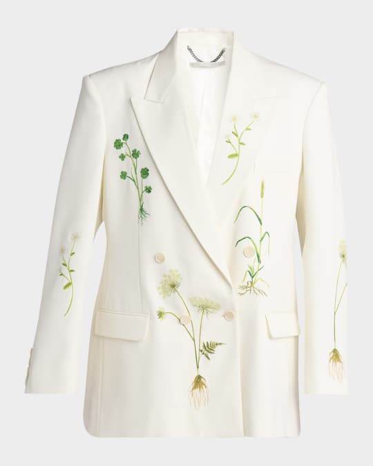 【関税&送料込】Stella Mccartney Double-Breasted Jacket STELLA MCCARTNEY Double-breasted striped wool-blend blazer
