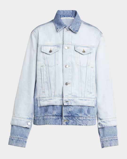 Stella McCartney Mixed Denim Jacket | Neiman Marcus