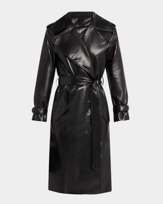 Nevada Vegan Leather Trench Coat