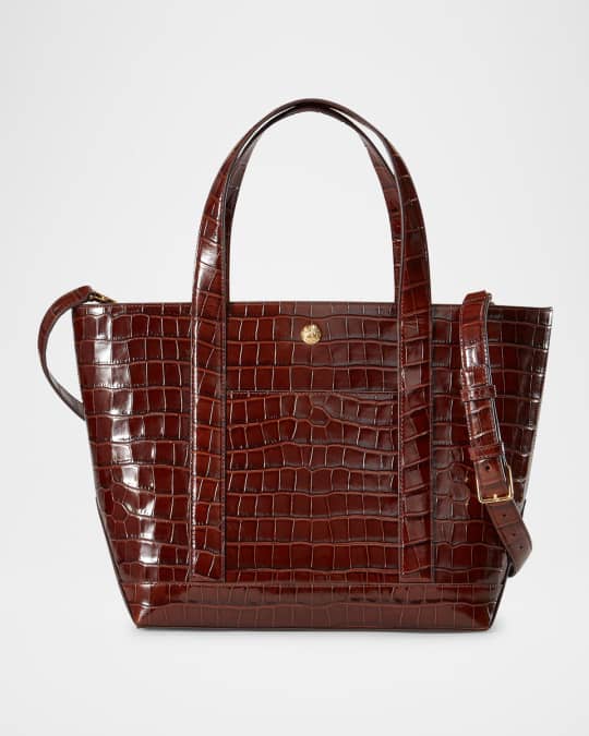 Goody Grand Croc-Embossed Leather Tote Bag