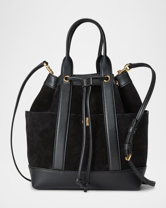 Veronica Beard Goody Drawstring Suede & Leather Crossbody Bag | Neiman ...