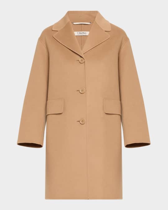 Cielo Single-Breasted Wool Coat