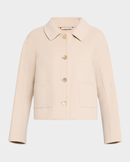 Sogno Button-Front Wool Short Jacket
