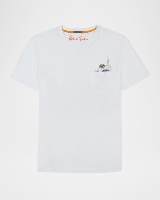 Robert Graham Men's Cocktail Splash Pocket T-Shirt | Neiman Marcus