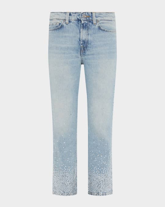 VIP【送料関税込】7 FOR ALL MANKIND LOGAN DENIM JEANS Logan Embellished Stovepipe in Ode To | 7 For All Mankind