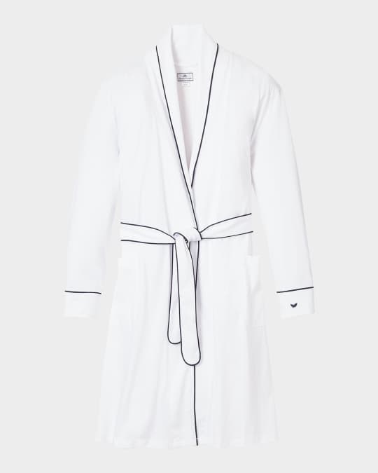 Men's Pima Cotton Robe with Piping