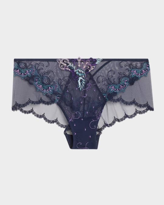 Deesse Desirs Embroidered Tulle Boyshorts