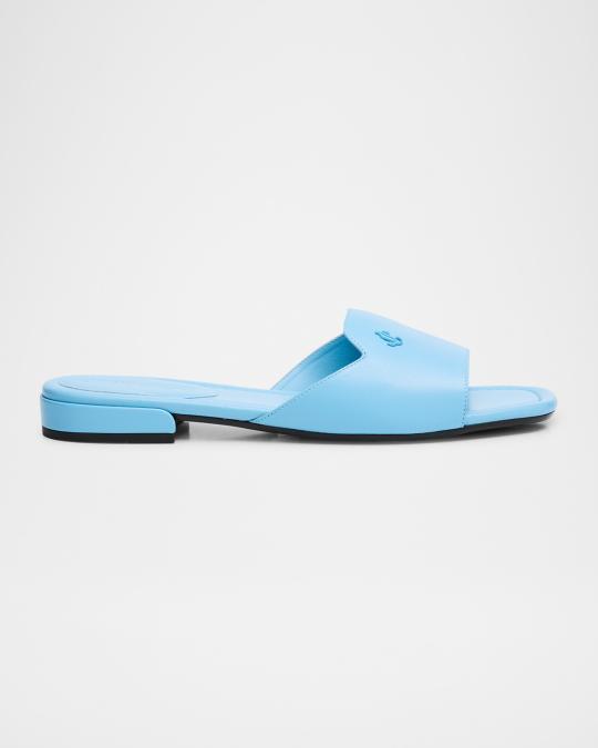Jimmy Choo Dina Leather Flat Slide Style | Neiman Marcus display picture 3