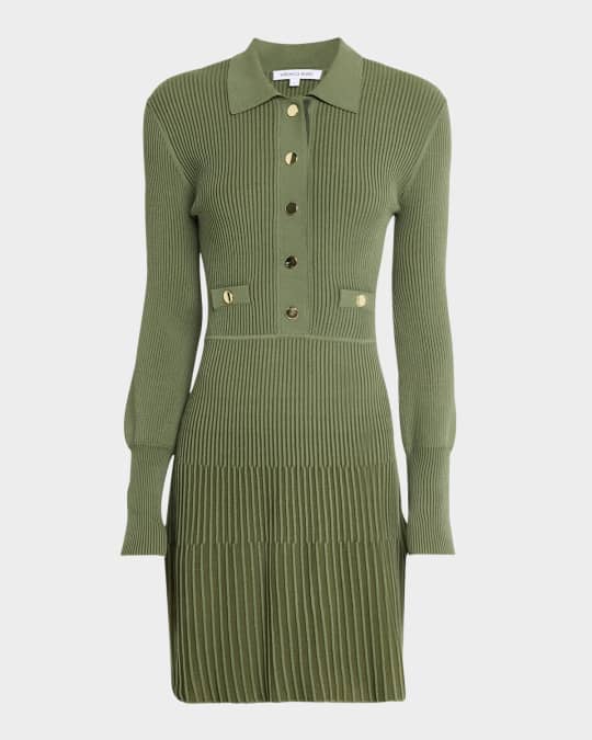 Lauper Long-Sleeve Ribbed Mini Dress