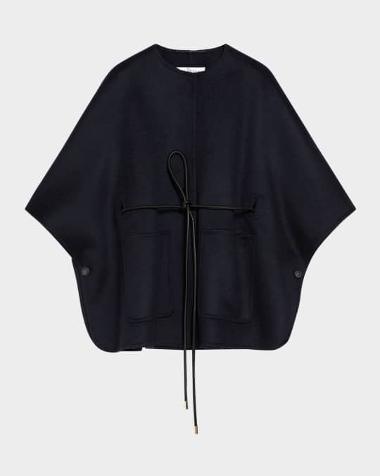 【MAX MARA】 Cashmere Livigno Poncho Camel Max Mara cashmere women's poncho | Quaranta Boutique