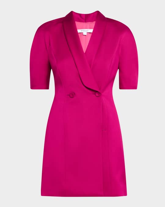 Desiree Puff-Sleeve Double-Breasted Mini Jacket Dress