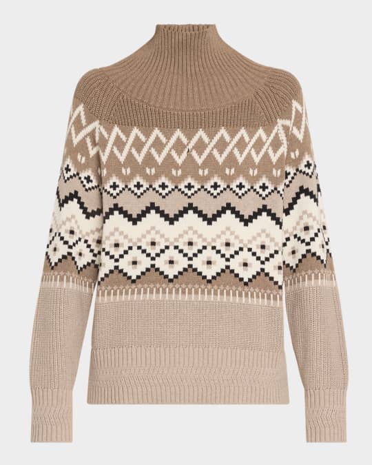 Leighton Fair Isle Mock-Neck Sweater