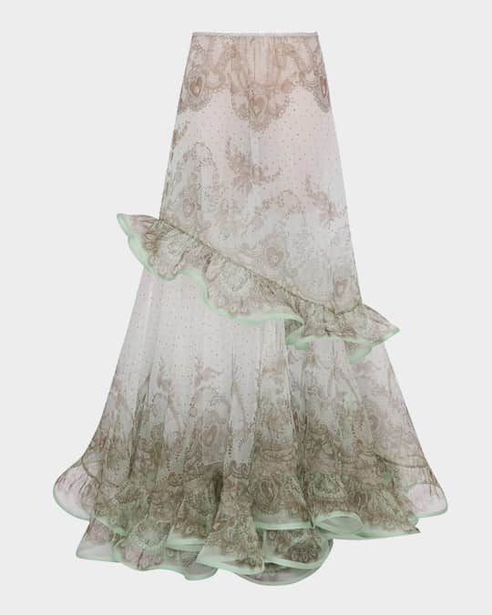 【Zimmermann】CRUSH FLUTTER MAXI SKIRT フラッターマキシ Zimmermann Crush Flutter Maxi Skirt | Neiman Marcus