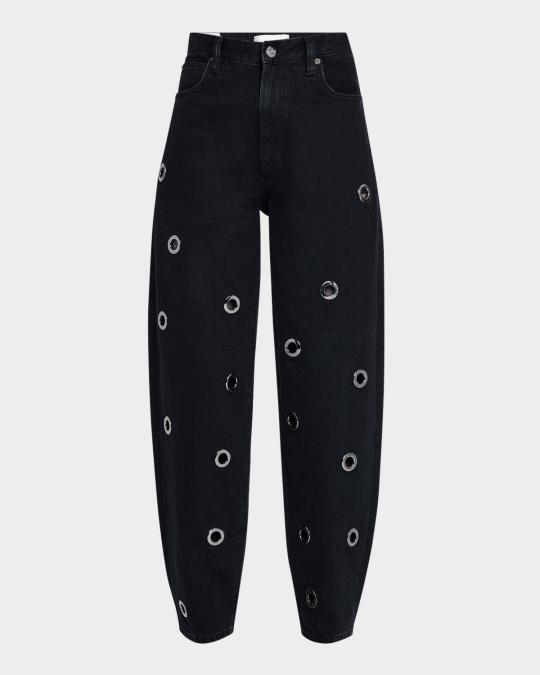 FRAME The Narrow Grommet Jeans | Neiman Marcus