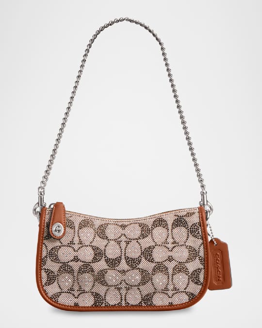 Swinger 20 Crystal Signature Jacquard Shoulder Bag