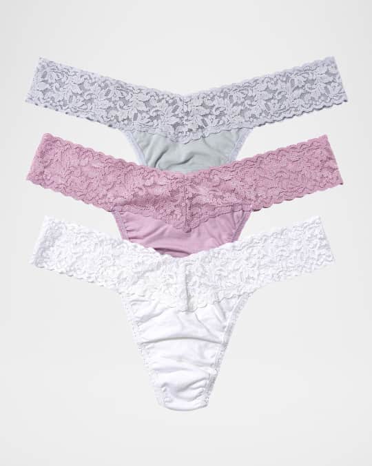 3-Pack Holiday Low-Rise Lace Thongs