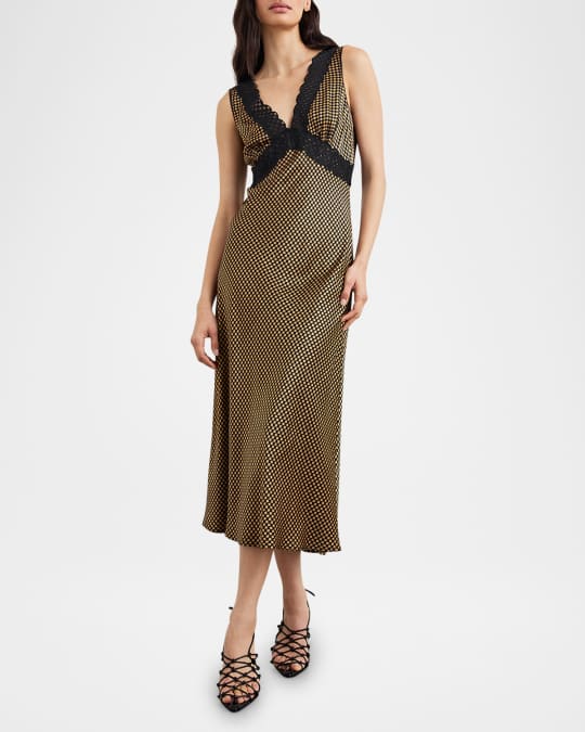 chiffon and lace dress Black Lace Chiffon A-Line Long Elegant Dress main image 0