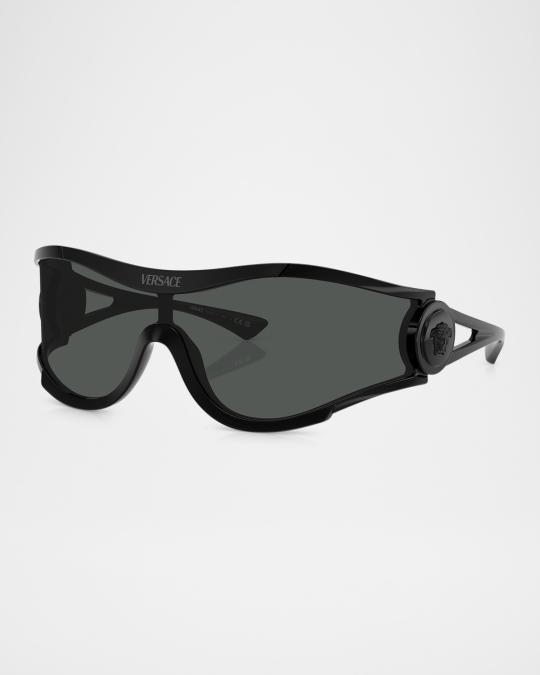 Versace Medusa Medallion Shield Sunglasses | Neiman Marcus display picture 1