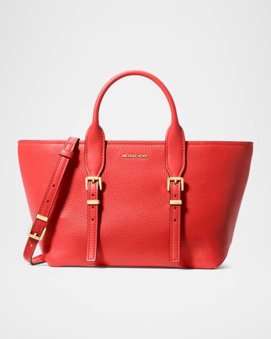 Moore Small Buckle Leather Satchel Bag