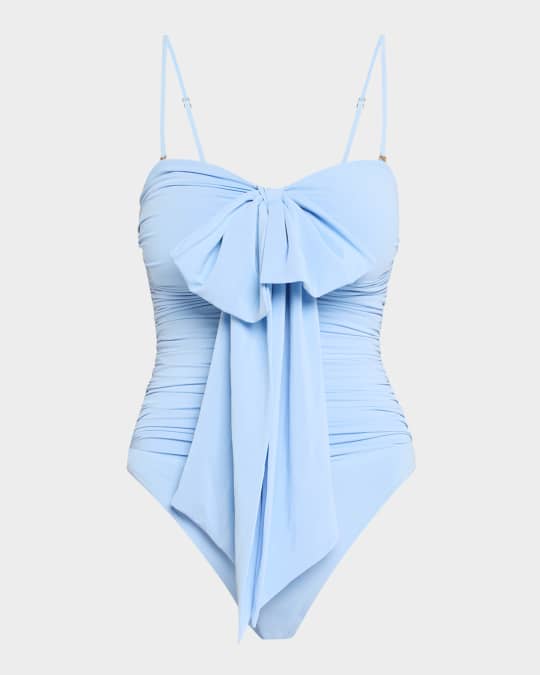Acacia Drape Bow One-Piece Swimsuit