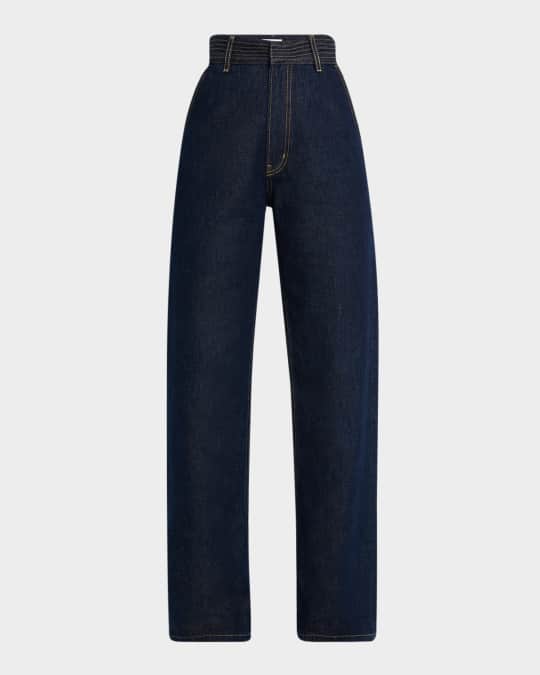 FRAME The Trapunto Trouser Rinse Jeans | Neiman Marcus