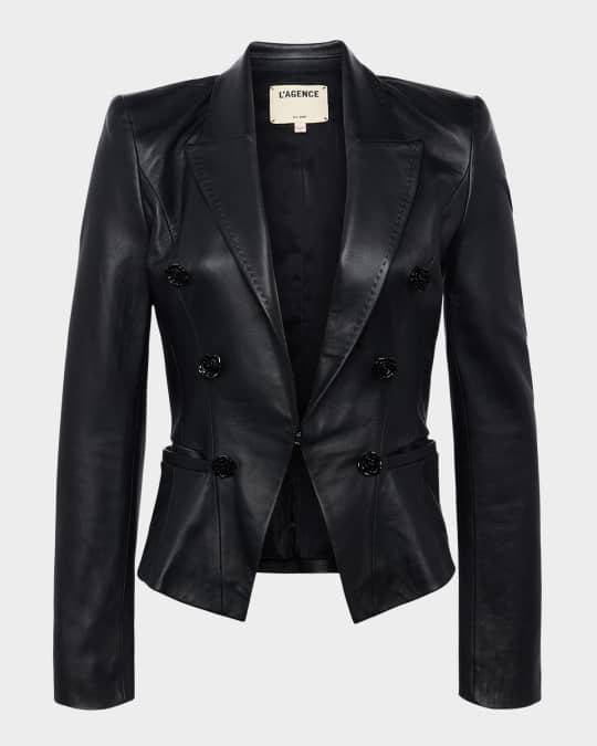 Andalusia Tailored Leather Blazer