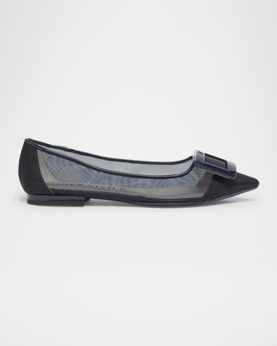 Roger Vivier Gommettine Net Ballerina Flats | Neiman Marcus